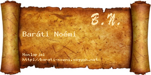 Baráti Noémi névjegykártya